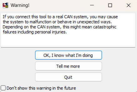 CANKing Warning Screen